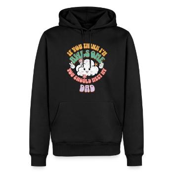 Papa Sohn Tochter - Männer Premium Bio Hoodie - Schwarz - Vorne - Nico (187cm)