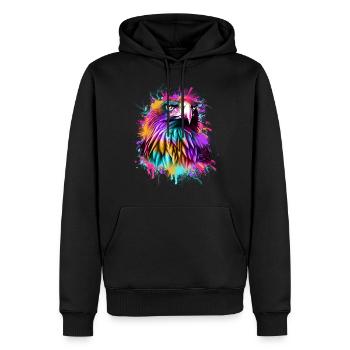 Eagle Graffiti Coloré - Sweat à capuche Premium bio Homme - noir - Devant - Nico (187cm)