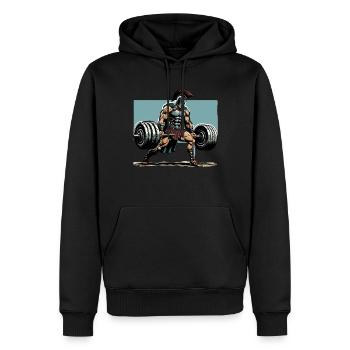 Jules César Histoire romaine Empire romain - Sweat à capuche Premium bio Homme - noir - Devant - Nico (187cm)