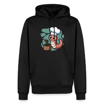 Lombriciculture Jardinage de vers de terre Vermiculture - Sweat à capuche Premium bio Homme - noir - Devant - Nico (187cm)