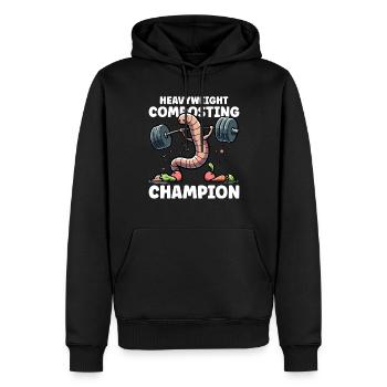 Lombriciculture Jardinage de vers de terre Vermiculture - Sweat à capuche Premium bio Homme - noir - Devant - Nico (187cm)