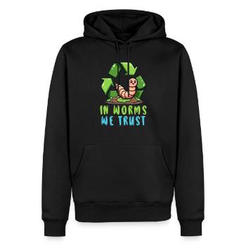 Lombriciculture Jardinage de vers de terre Vermiculture - Sweat à capuche Premium bio Homme - noir - Devant - Nico (187cm)