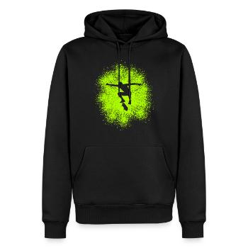 Skater Flip Trick Skateboard - Männer Premium Bio Hoodie - Schwarz - Vorne - Nico (187cm)