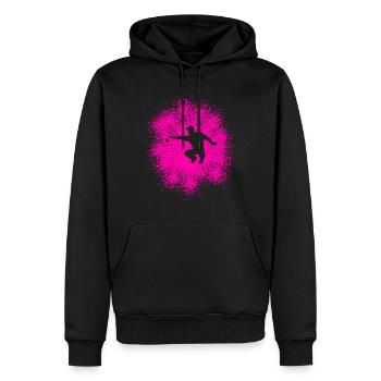 Pétanque Profi - Perfekter Wurf mit der Boulekugel - Männer Premium Bio Hoodie - Schwarz - Vorne - Nico (187cm)