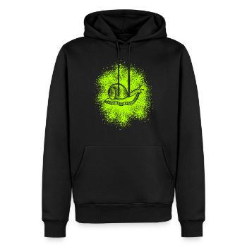 Süße Schnecke mit Schneckenhaus - Männer Premium Bio Hoodie - Schwarz - Vorne - Nico (187cm)