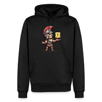 Funny Sponge, Roman History, Bathroom - Men’s Premium Organic Hoodie - black - Front - Nico (187cm)
