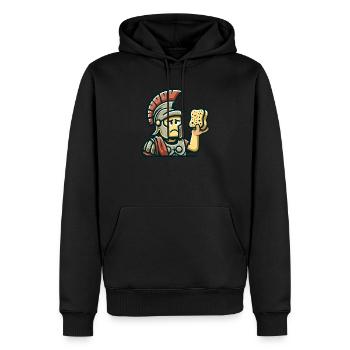 Funny Sponge, Roman History, Bathroom - Men’s Premium Organic Hoodie - black - Front - Nico (187cm)