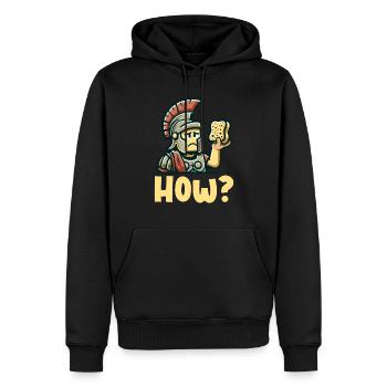 Funny Sponge, Roman History, Bathroom - Men’s Premium Organic Hoodie - black - Front - Nico (187cm)