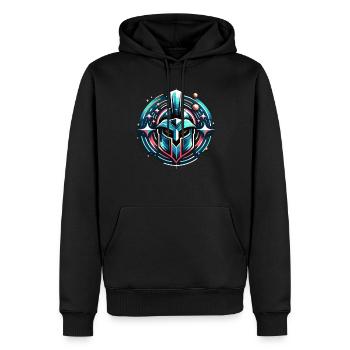 Jules César Histoire romaine Empire romain - Sweat à capuche Premium bio Homme - noir - Devant - Nico (187cm)