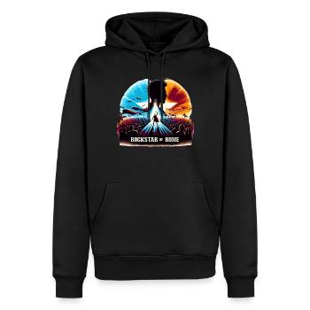 Jules César Histoire romaine Empire romain - Sweat à capuche Premium bio Homme - noir - Devant - Nico (187cm)