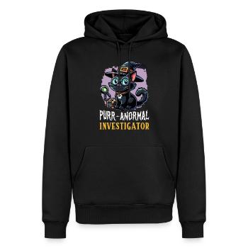 Enquêteur paranormal Fantôme Halloween Evp Haunte - Sweat à capuche Premium bio Homme - noir - Devant - Nico (187cm)