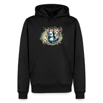Paranormal Investigator Ghost Halloween Evp Haunte - Men’s Premium Organic Hoodie - black - Front - Nico (187cm)