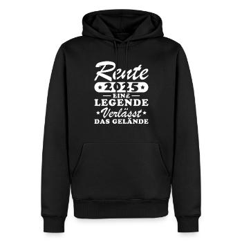 Rente 2025 - Eine Legende Verlässt Das Gelände - Männer Premium Bio Hoodie - Schwarz - Vorne - Nico (187cm)