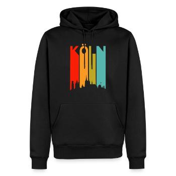 Cologne Cologne Cathédrale de Cologne Cologne Skyline Carnaval Enterrement de vie de garçon - Sweat à capuche Premium bio Homme - noir - Devant - Nico (187cm)