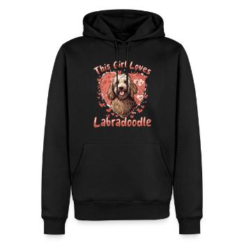 Chien de race animal de compagnie Cette fille aime les Labradoodles - Sweat à capuche Premium bio Homme - noir - Devant - Nico (187cm)