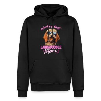 Race de chien Animaux de compagnie Meilleure maman Labradoodle au monde - Sweat à capuche Premium bio Homme - noir - Devant - Nico (187cm)