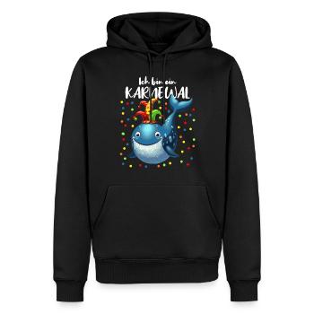 Karneval Wal lustig Konfetti Alaaf Rosenmontag - Männer Premium Bio Hoodie - Schwarz - Vorne - Nico (187cm)