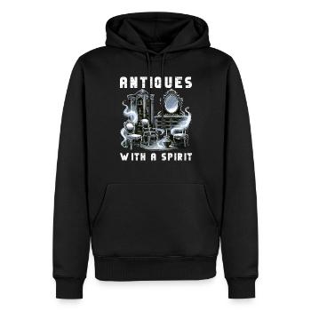 Enquêteur paranormal Fantôme Halloween Evp Haunte - Sweat à capuche Premium bio Homme - noir - Devant - Nico (187cm)