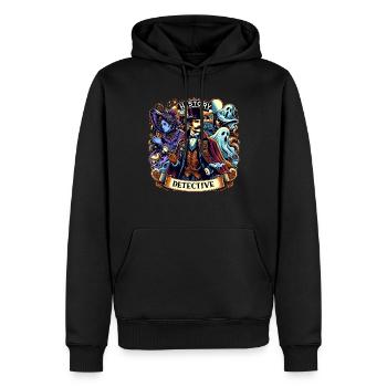 Paranormal Investigator Ghost Halloween Evp Haunte - Men’s Premium Organic Hoodie - black - Front - Nico (187cm)