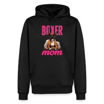 Boxer Chien Race Animal de Compagnie - Boxer Mom - Sweat à capuche Premium bio Homme - noir - Devant - Nico (187cm)