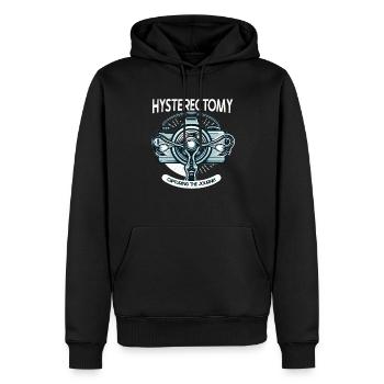 Hystérectomie pour restaurer la - Sweat à capuche Premium bio Homme - noir - Devant - Nico (187cm)