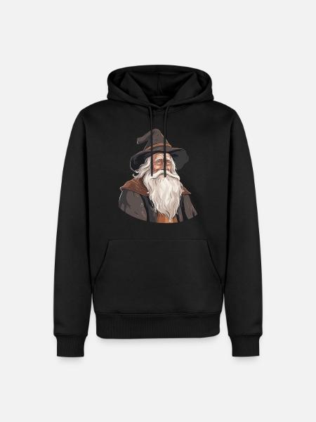 The White Wizard - Men’s Premium Organic Hoodie - black