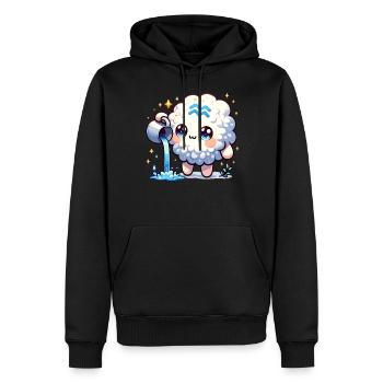 Wassermann Sternzeichen Kawaii Charakter Geburtstag - Männer Premium Bio Hoodie - Schwarz - Vorne - Nico (187cm)