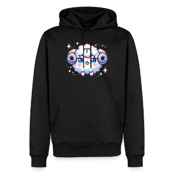 Bélier signe du zodiaque Kawaii personnage Birthdayd - Sweat à capuche Premium bio Homme - noir - Devant - Nico (187cm)