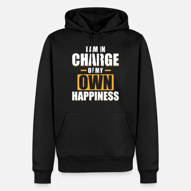 Citations inspirantes d’affirmations positives - Sweat à capuche Premium bio Homme - noir
