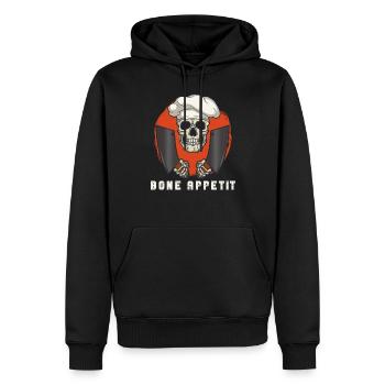 Fleischschneider Metzger Horror Skelett Gore - Männer Premium Bio Hoodie - Schwarz - Vorne - Nico (187cm)