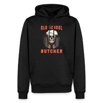 Fleischschneider Metzger Horror Skelett Gore - Männer Premium Bio Hoodie - Schwarz - Vorne - Nico (187cm)