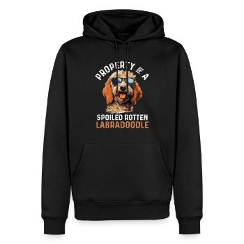 Labradoodle chien race animal de compagnie propriété d’un gâté - Sweat à capuche Premium bio Homme - noir - Devant - Nico (187cm)