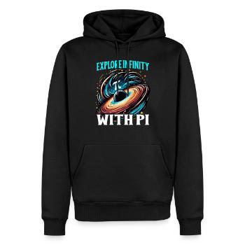 Funny Pi Day 2024 3.14 Pi Symbole numérique Mathématiques - Sweat à capuche Premium bio Homme - noir - Devant - Nico (187cm)