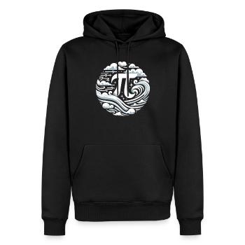 Funny Pi Day 2024 3.14 Pi Symbole numérique Mathématiques - Sweat à capuche Premium bio Homme - noir - Devant - Nico (187cm)