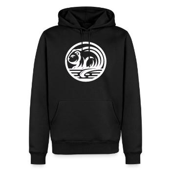 Biber Indianer Tierkreiszeichen - Männer Premium Bio Hoodie - Schwarz - Vorne - Nico (187cm)