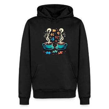 Puzzle Lover Jigzaw Puzzle Brettspiel Puzzler - Männer Premium Bio Hoodie - Schwarz - Vorne - Nico (187cm)