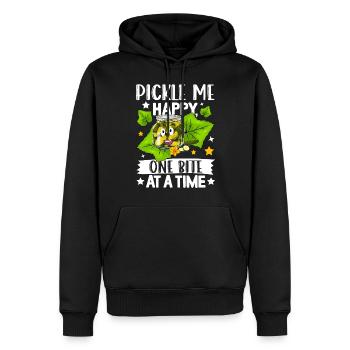 pickles- Gurken Geschenke, Gurken Tshirt - Männer Premium Bio Hoodie - Schwarz - Vorne - Nico (187cm)