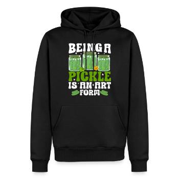 Being a pickle is an art form- Gurken Tshirt - Männer Premium Bio Hoodie - Schwarz - Vorne - Nico (187cm)