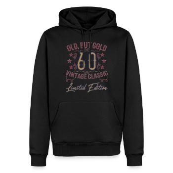 60. Geburtstag Vintage lustiger Spruch - Männer Premium Bio Hoodie - Schwarz - Vorne - Nico (187cm)