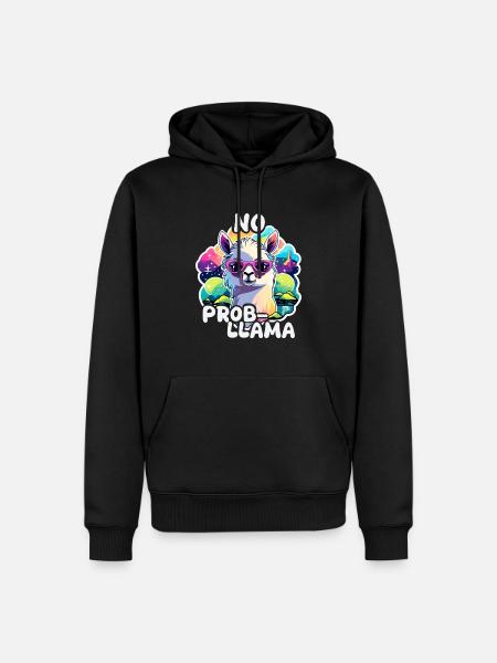 No Prob Llama - Llama Alpaca - Men’s Premium Organic Hoodie - black