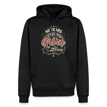 40 Ans Cadeau Anniversaire Vintage Special - Sweat à capuche Premium bio Homme - noir - Devant - Nico (187cm)