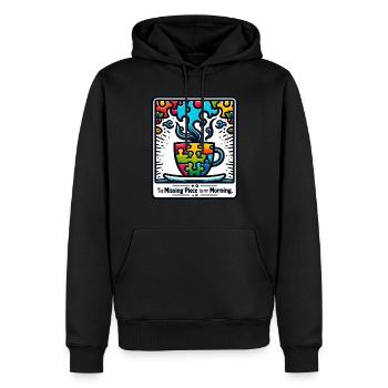 Puzzle Lover Jigzaw Puzzle Jeu de société Puzzler - Sweat à capuche Premium bio Homme - noir - Devant - Nico (187cm)