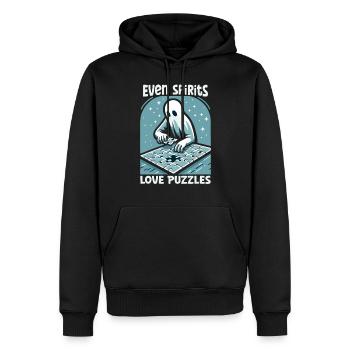 Puzzle Lover Jigzaw Puzzle Brettspiel Puzzler - Männer Premium Bio Hoodie - Schwarz - Vorne - Nico (187cm)