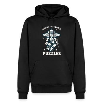 Puzzle Lover Jigzaw Puzzle Brettspiel Puzzler - Männer Premium Bio Hoodie - Schwarz - Vorne - Nico (187cm)