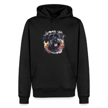 Schnoodle Snoodle Dog Breed Pet Cute Graphic - Men’s Premium Organic Hoodie - black - Front - Nico (187cm)