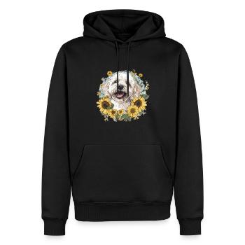 Maltipoo Sunflowers Dog Breed Pet Cute Funny - Männer Premium Bio Hoodie - Schwarz - Vorne - Nico (187cm)