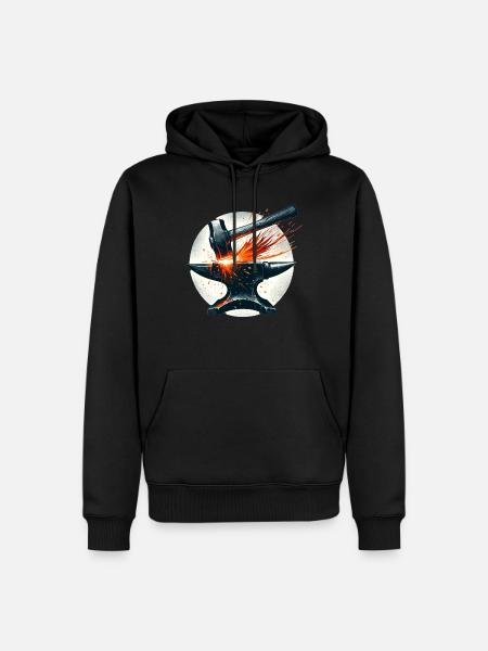 Blacksmith Metalworker Bladesmith Metal - Men’s Premium Organic Hoodie - black