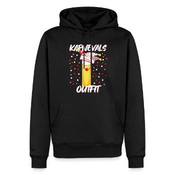 Carnaval Kölsch Cologne Kölle Jeck Lundi gras drôle - Sweat à capuche Premium bio Homme - noir - Devant - Nico (187cm)