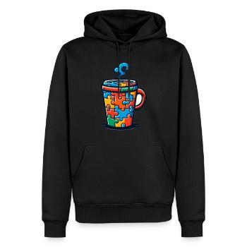 Puzzle Lover Jigzaw Puzzle Brettspiel Puzzler - Männer Premium Bio Hoodie - Schwarz - Vorne - Nico (187cm)