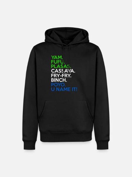 Sierra Leone Vlag West-Afrikaanse Voedsel Yam Fufu - Herre Premium økologisk hoodie - sort